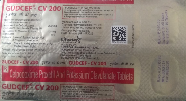 Gudcef - CV 200 Antibiotic for Respiratory Tract Infection Gudcef - CV 200 Antibiotic for Respiratory Tract Infection