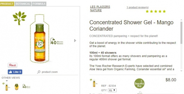 Yves Rocher Concentrated Shower Gel Yves Rocher Concentrated Shower Gel