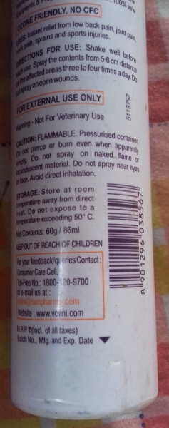 Volini Pain Relief Spray Volini Pain Relief Spray
