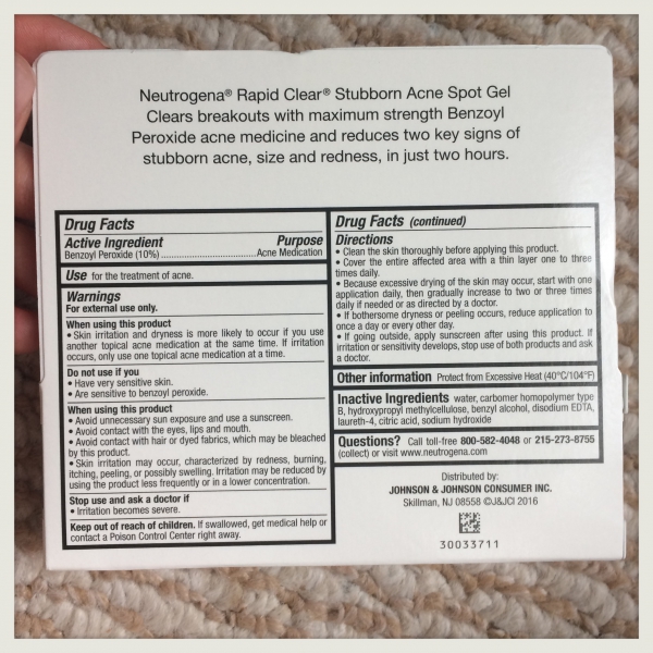 Neutrogena Rapid Clear Stubborn Acne Spot Gel Neutrogena Rapid Clear Stubborn Acne Spot Gel