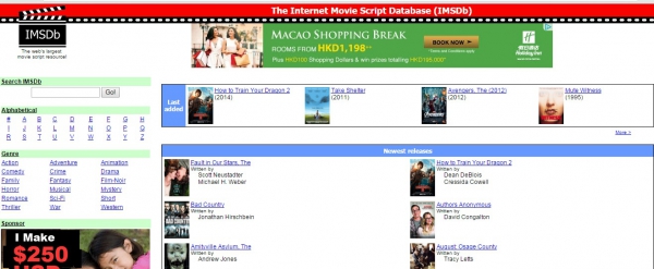 Internet movie screenplay database Internet movie screenplay database