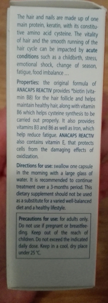 Ducray Anacaps Reactiv Food Supplement For Hair And Nails Review