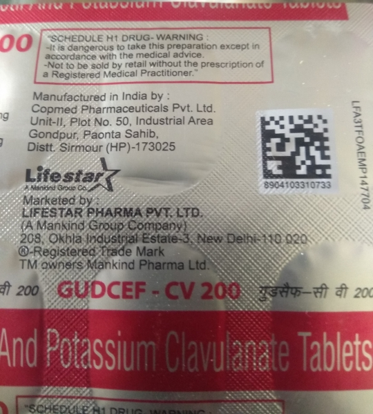 Gudcef - CV 200 Antibiotic for Respiratory Tract Infection Gudcef - CV 200 Antibiotic for Respiratory Tract Infection