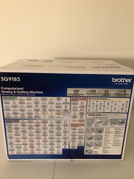 Brother SQ9185 Computerized Sewing and Quilting Machine Brother SQ9185 Computerized Sewing and Quilting Machine