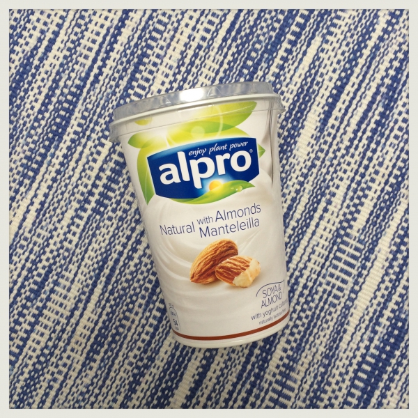 Alpro plain yogurt alternative with almond review