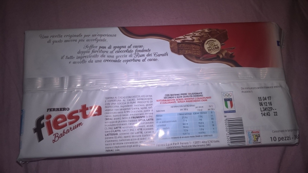Fiesta Babarum, soft cake by Ferrero Fiesta Babarum, soft cake by Ferrero