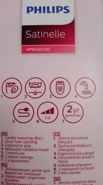 Philips Satinelle Epilator HP6420/00 Philips Satinelle Epilator HP6420/00