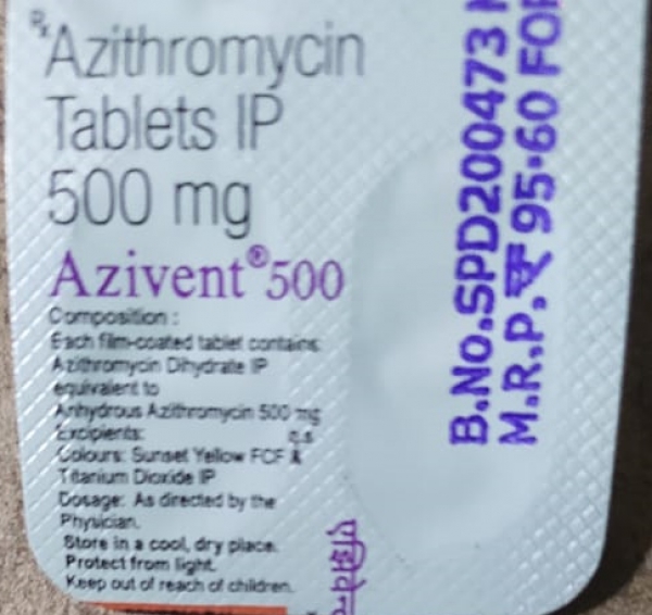 Azivent 500 (Azithromycin Tablets) for Respiratory Tract Infection Azivent 500 (Azithromycin Tablets) for Respiratory Tract Infection