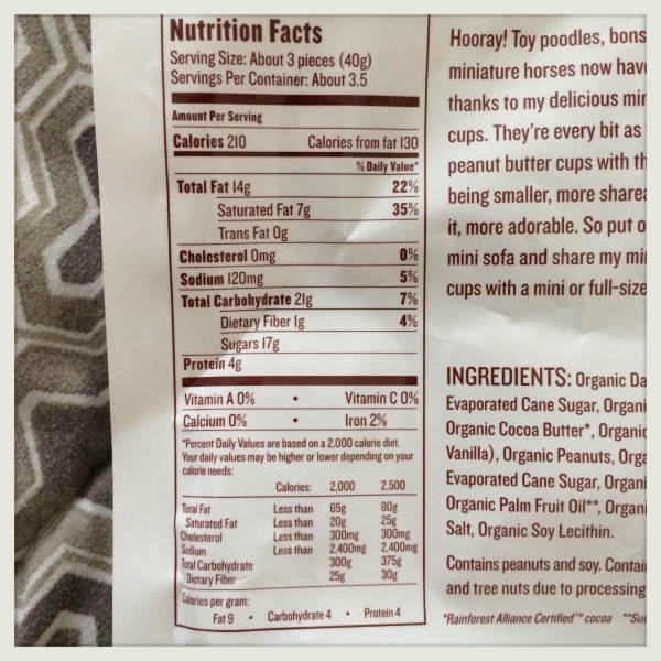 Justin’s mini Dark Chocolate Peanut Butter Cups review