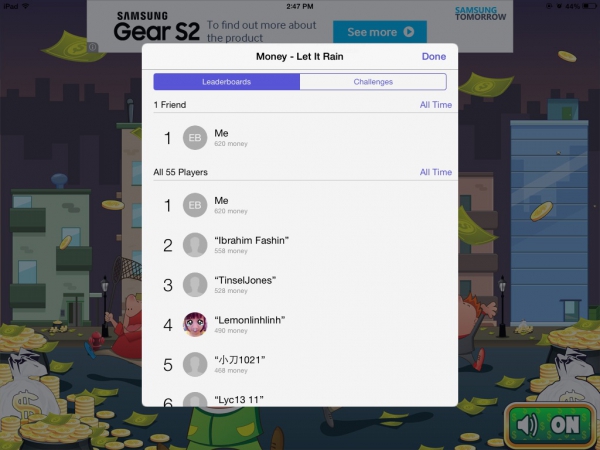 Money- Let It Rain, Game on IOS and Android Devices Money- Let It Rain, Game on IOS and Android Devices