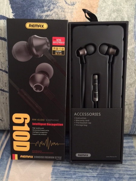remax earphone 610d