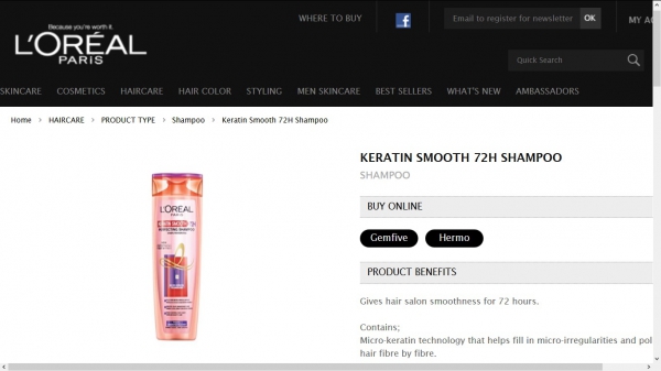 L'oreal Elvive Keratin straight, shampoo L'oreal Elvive Keratin straight, shampoo