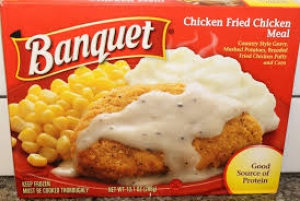 Fried Chicken Frozen Dinner : Top View Of A Frozen Fried Chicken ...