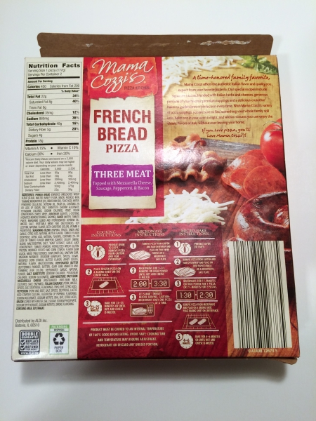 Mama Cozzi Three Meat French Bread Pizza Mama Cozzi Three Meat French Bread Pizza