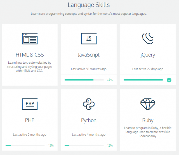 CodeCademy - website for learning web programming review