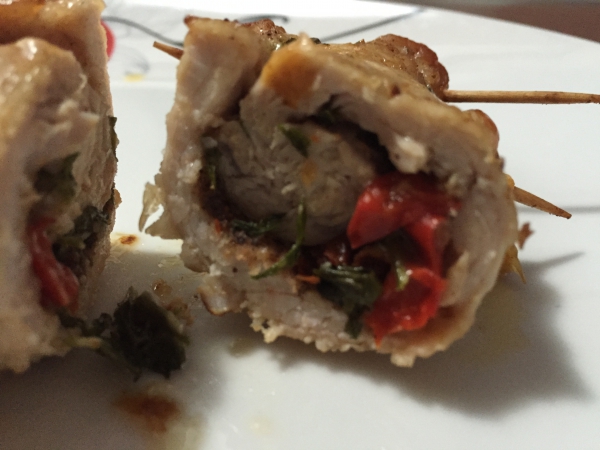 Pork roulade stuffed with peppers and cheese recipe Pork roulade stuffed with peppers and cheese recipe