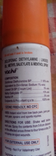 Volini Pain Relief Spray Volini Pain Relief Spray