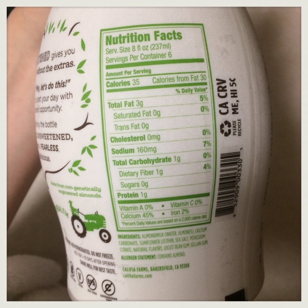 Califia Farms Unsweetened Almond Milk Califia Farms Unsweetened Almond Milk